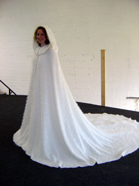 The Deirdre Bridal Cloak - Item No: 015A/B handcrafted in Ireland by Siobhan Wear