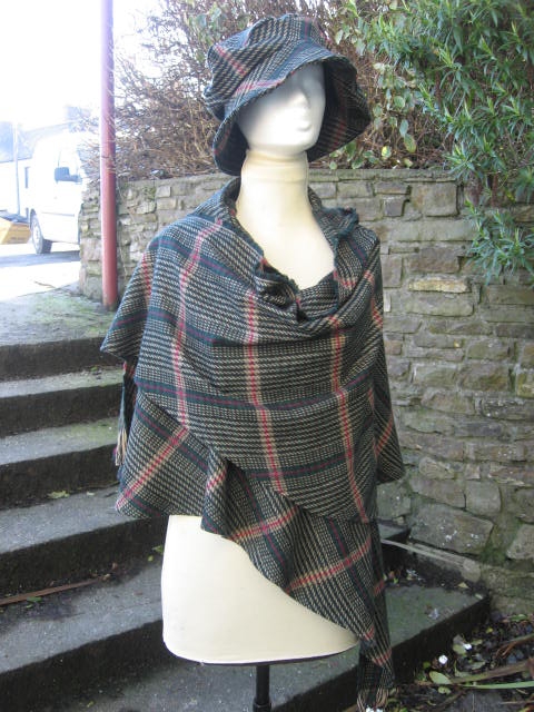 Peaked Wrap Item No: 515 handcrafted in Ireland by Siobhan Wear