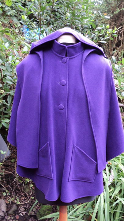 Cape & Shawl Hoodie - Item No: 208 handcrafted in Ireland by Siobhan Wear