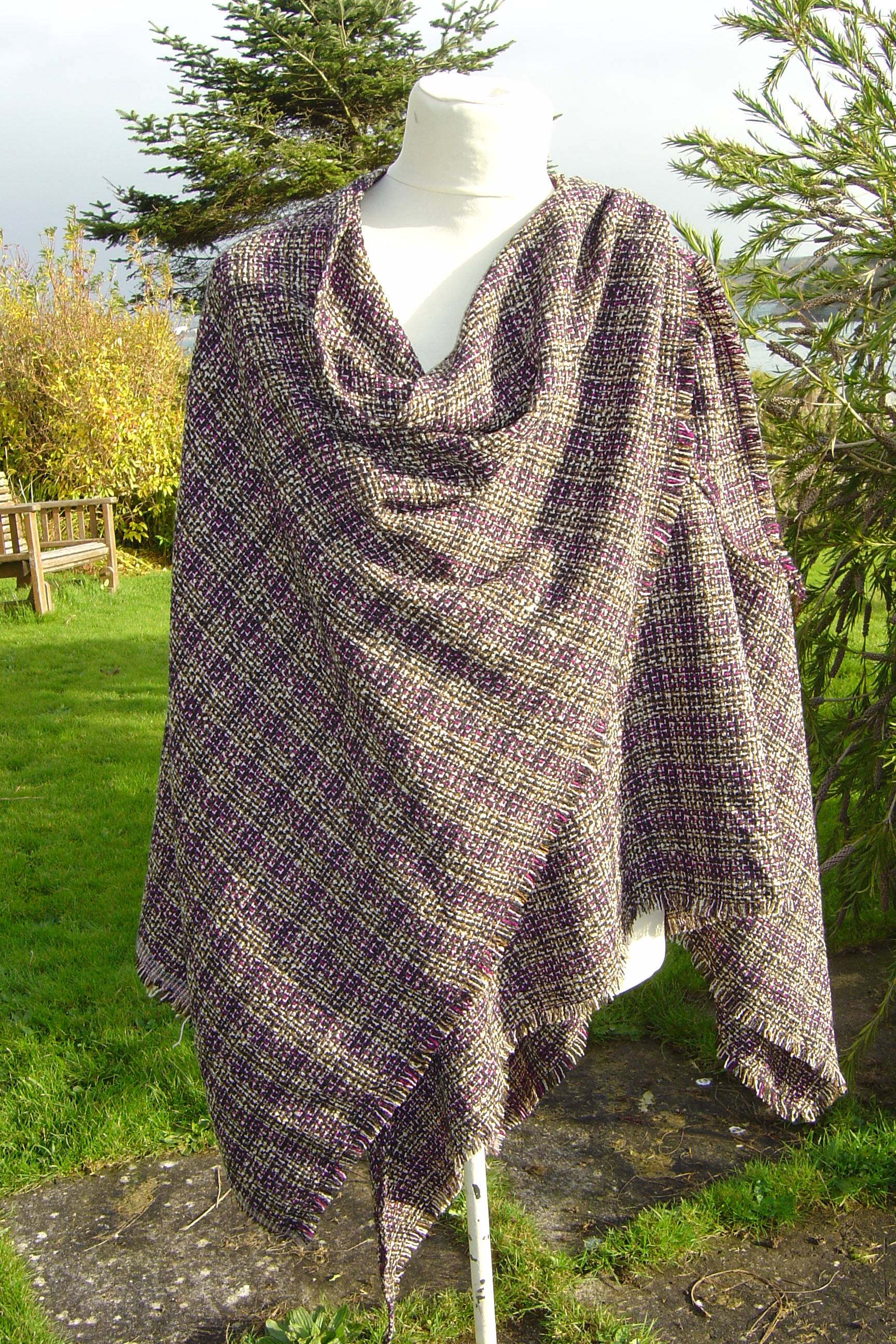 Celtic Shawl - Item No: 108 handcrafted in Ireland by Siobhan Wear