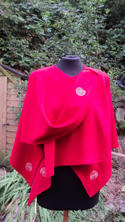 Cliona Wrap - Item No: 020 handcrafted in Ireland by Siobhan Wear