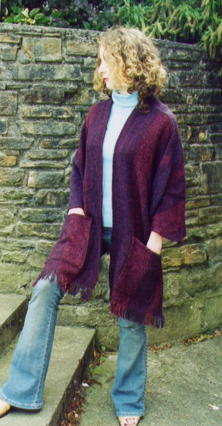 No Slip Shawl - Item #128A woolen clothing handcrafted in Ireland by Siobhan Wear